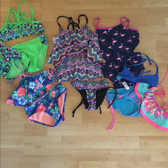 justice store bathing suits